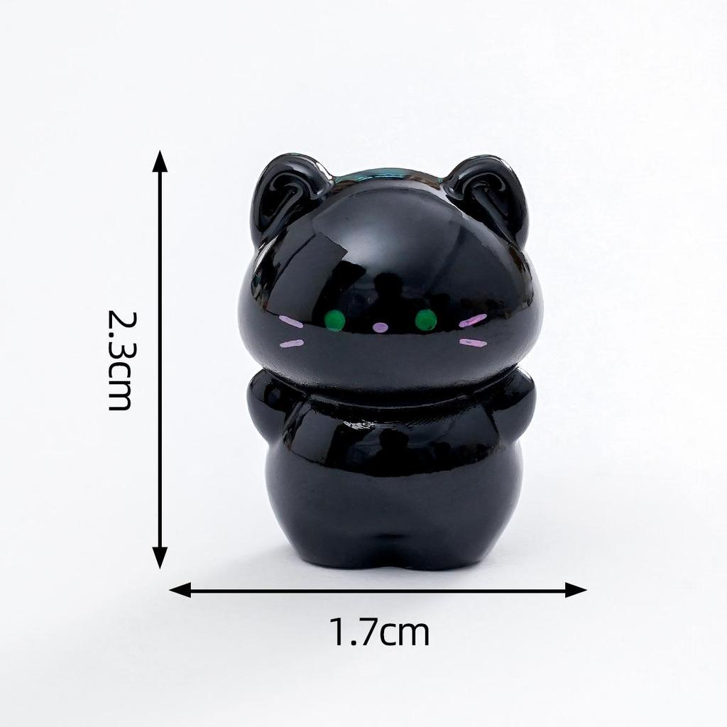 6Pcs/set Cartoon Mini Cat Animal Miniatures Resin Ornaments Fairy Garden Decoration Moss Terrarium Micro Landscape