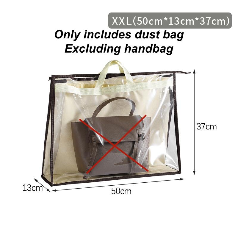1Pcs Home Wardrobe Leather Bags Dust Bag Multifunctional Transparent Moisture-Proof Bag Breathable Hanging Protective Bag