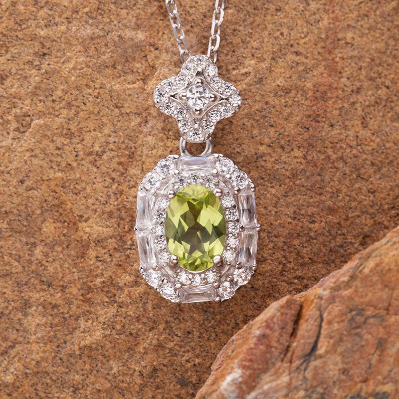 Natural Color Treasure Amethyst Citrine Ring Women'S S925 Sterling Silver Pendant Light Luxury High-End Jewelry