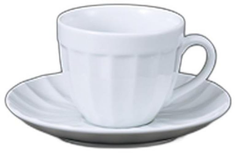 Fluted Coffee Cup and Saucer X X Setomonohonpo [8.5 8.5 7.3cm 220cc]