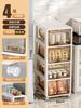 Slim Gap Storage Cabinet, Kitchen Organizer with Drawers,Multi-Tier Rolling Utility Cart,Space-Saving Storage Shelf for Pantry
