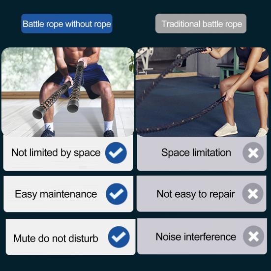 1/2 Stück Seilloses Battle Rope Leichtes Tragbares Trainingsseil Muskel Arm Krafttraining Rutschfest Anfänger Home Gym Trainingsseil