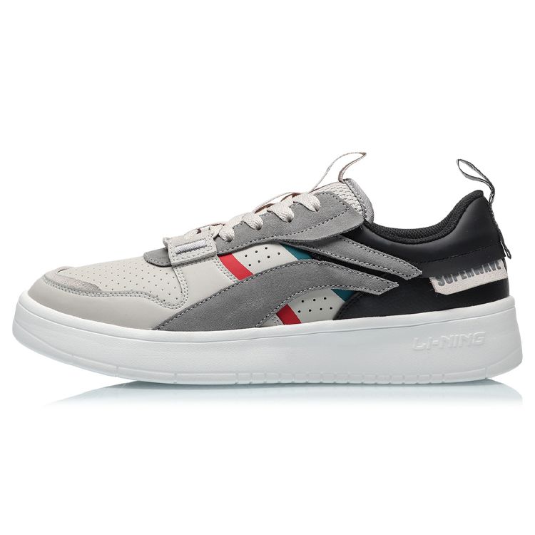 

Li Ning We I Superwave Low Top Скейтборды Мужские Скейтборды Серые Черные AGCP085-5