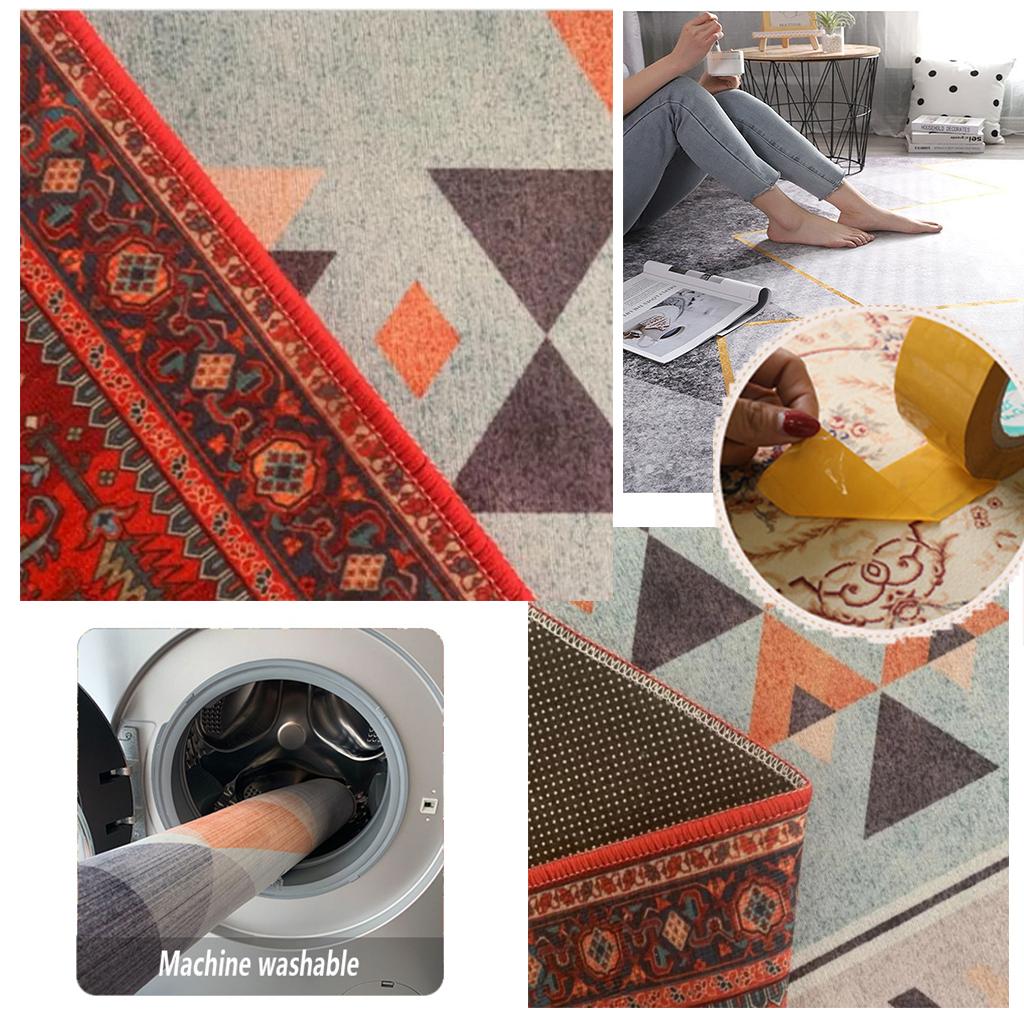 European Style Large Size Household Carpets for Living Room Decorative Rug Carpets for Bed Room Washable Non-slip Floor Mat Blue