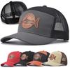 Unisex Šestipanelová Styl Trucker Čepice Nastavitelná Baseballová Čepice Žraločí Vzor Záplata Rybářská Čepice