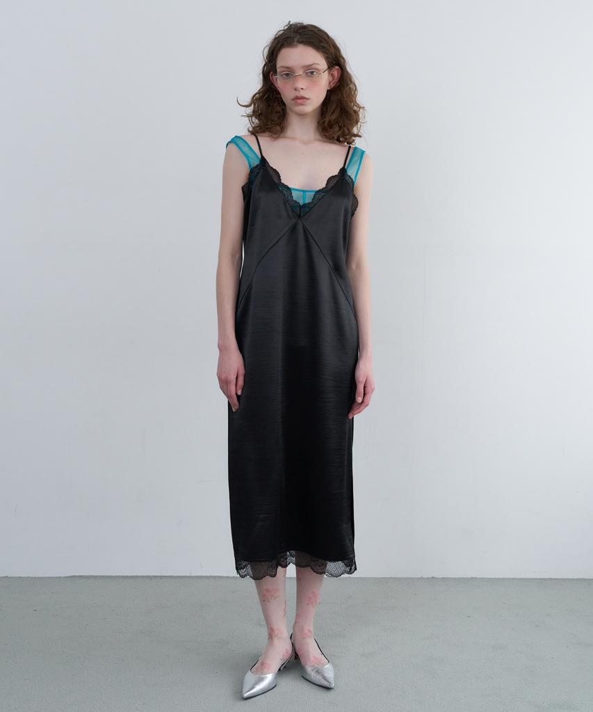 Obeodyupeulleeo Lace Satin Dress_Black