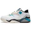 Li Ning Slip Resistant Abrasion Resistant Low Top Vintage Basketball Shoes White Blue AGBS031-3