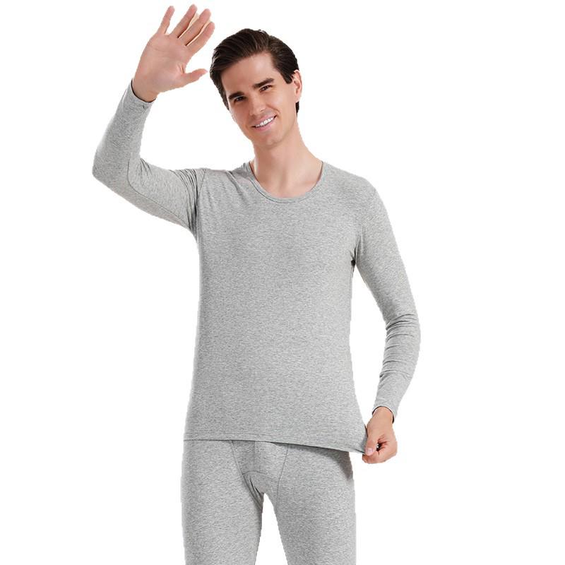 Herren- und Teenager-Herbst-Unterwäsche-Set aus reiner Baumwolle - Bequeme, dünne, warme Hemden und lange Unterhosen für Studenten