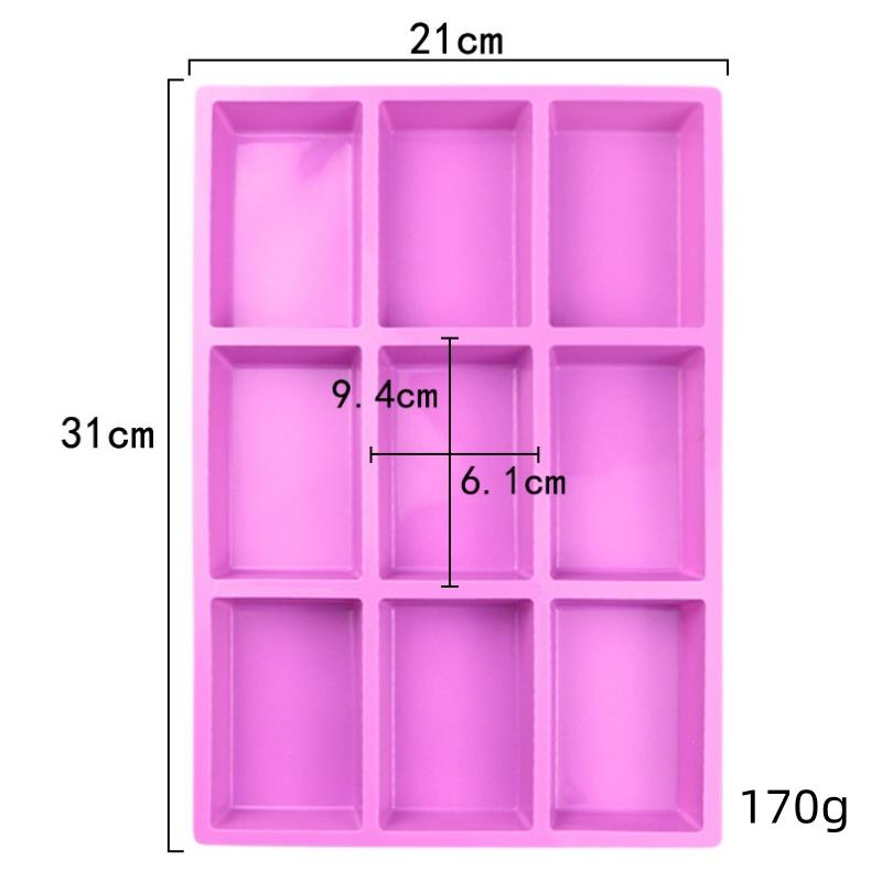 DIY Silicone Rectangle Cake Pan Square Soap Molds Pudding Muffin Loaf Brownie Cornbread Mould