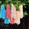 Artificial Wisteria Flowers Fake Wisteria Vine Hanging Garland Faux Silk Flower String for Wedding Arch Ceremony Party Garden Home Backdrop Decor