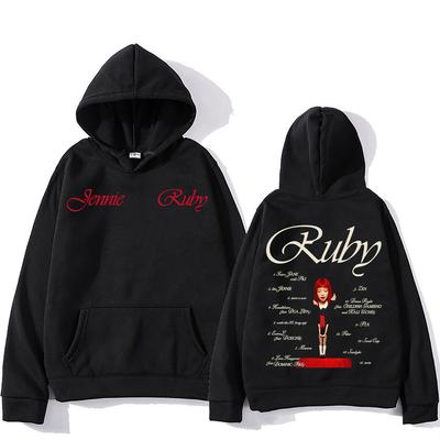 2025 New Jennie Kpop Hoodie Jennie Ruby 1st Album Tracklist Clothes Unisex Design Aesthetic Pullover Jennie Pretty Girl Mantra