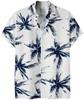 Emptio Regular Short Business Dress Office Cool Feeling Aloha-Style Shirt, Beach, Collared, Refreshing, Outdoor, All-Over Print, Collar, Sleeve,