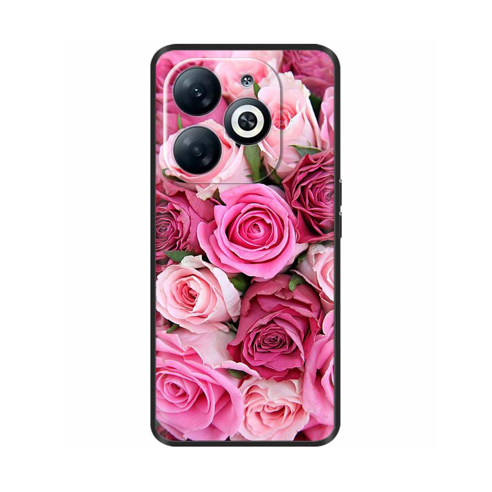 For Infinix Smart 8 Case Cover Funda Black Soft Silicone TPU Protective Phone Case For infinix Smart 8 Smart8 X6525 Bumper Coque