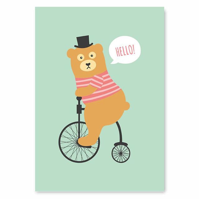 Nordic Style Animal Giraffe Lion Koala Decorative Canvas Painting Children's Room Living Room Fresco Wall Pictures Animal Print