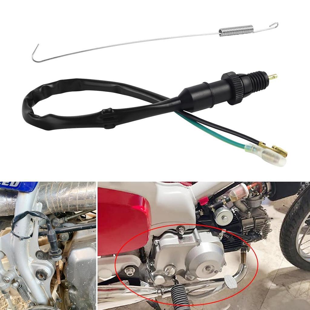 FLYPIG Universal Motorcycle Bike Rear Brake Light Switch with Spring Kit for Yamaha Honda Kawasaki Suzuki Quad Pit Scooter ATV Tail Light Switch