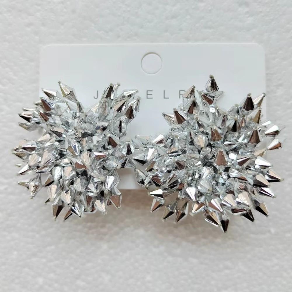 1Pair Ear Jewelry Flower Tassel Earrings Exaggerated Beads Earrings Fashion Explosion Earrings