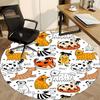 1PC Dogs Puppies Office Round Area Rug, Mat Suitable For Office, Under Office Chairs Bedroom Living Room Home Decor, Room Deco
