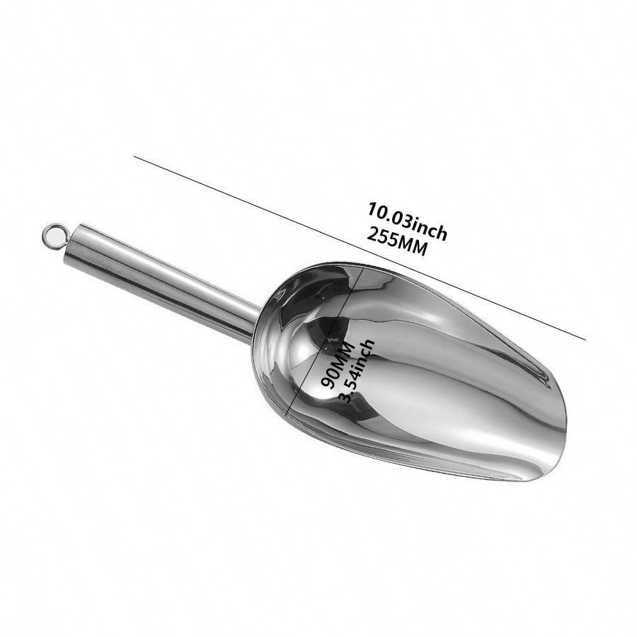 Stainless Steel Ice Shovel, Flat Ice Scoop, Bar Tool, Supermarket Shovel For Sugar/Candy/Tea Leaves