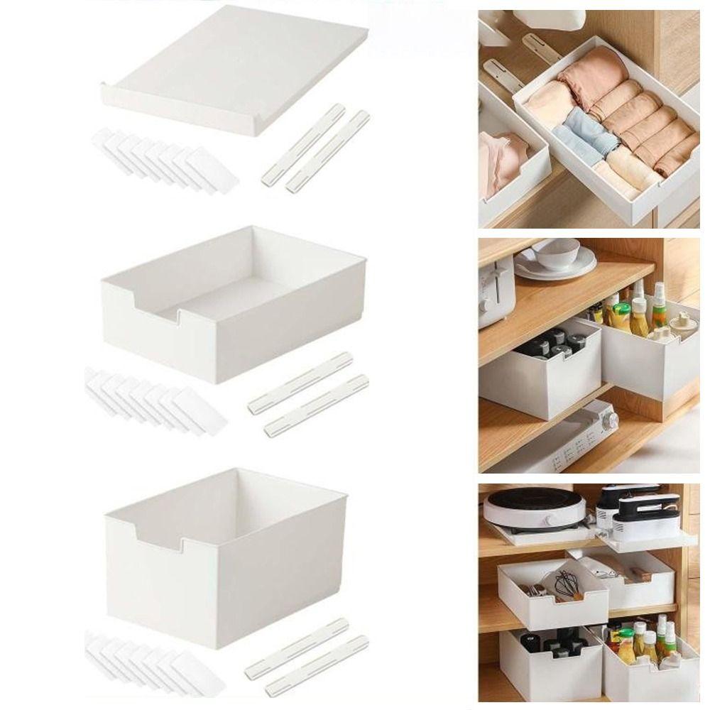 Space Saving Cabinet Drawer Organizer Slide Out Storage Rack New Storage Shelves