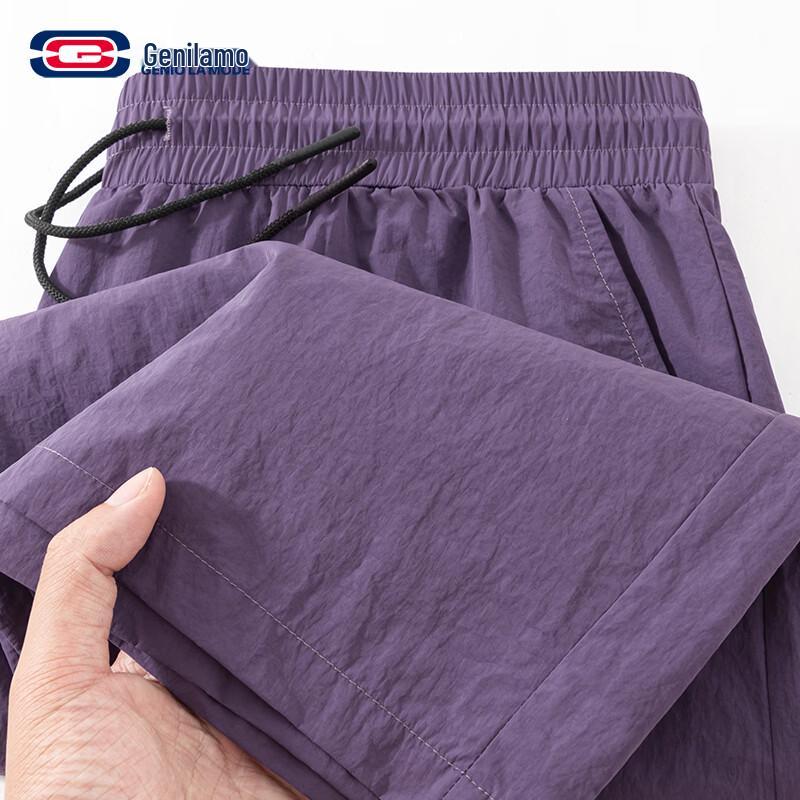 GENIOLAMODE Men s Ice Silk Casual Shorts 3XL