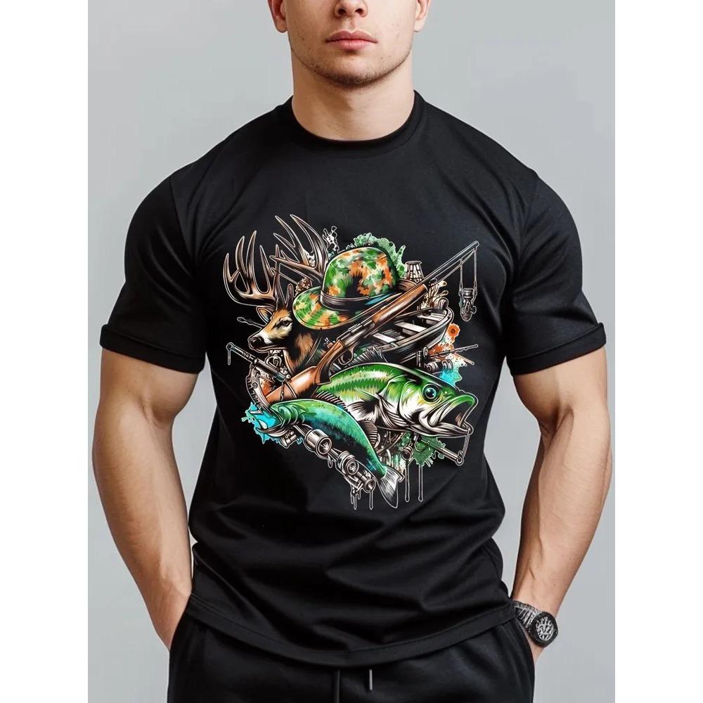 

Funny Fishing 2D Print T-Shirts Streetwear Men Women Casual Fashion Oversized Short Sleeve T Shirt Male Tees Tops Man Clothing S