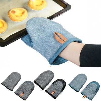 Mini Guanti da Forno Resistenti al Calore Presine da Cucina con Palmo in Neoprene Passante in Ecopelle