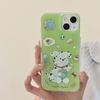 Ins Dog Cartoon Cake Biscuit Milk Puppy Imd Phone Case For Iphone 13 12 Promax 14 11 Pro Max Shockproof Cute Back Shell Conque