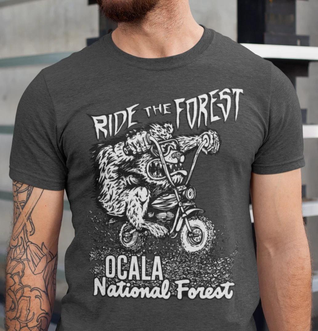 Ocala National Forest Florida Off Road Vehicle OHV ATV Black Bear Riding T-Shirt M