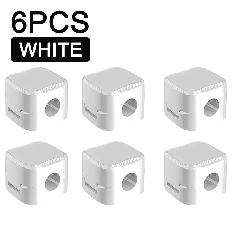 

6/12 Pcs Magnetic Cable Clip Cord Holder Adhesive Wire Holder Keeper Organizer for Home Office Car Under Desk Cable Management