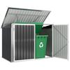 Trash Bin Box For 2 Trash Bins Made Of Galvanized Steel Trash Box With Flip Top Gas Spring Double Door Ventilation Openings