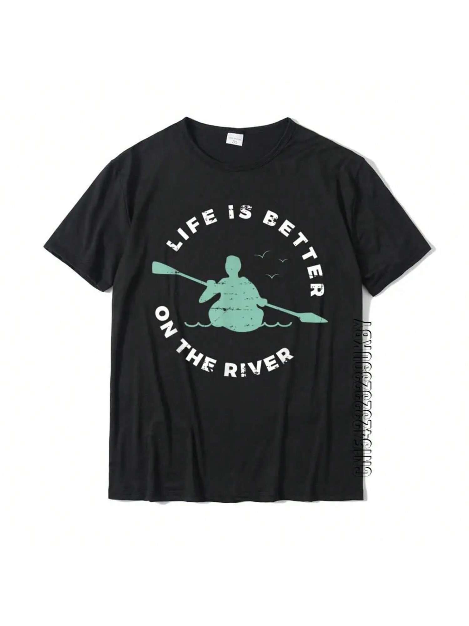 Life Is Better On The River Kayaking Canoe Boating Kayak T-Shirt Cotton unisex T Shirt Geek Tees New Design Print S разноцветный