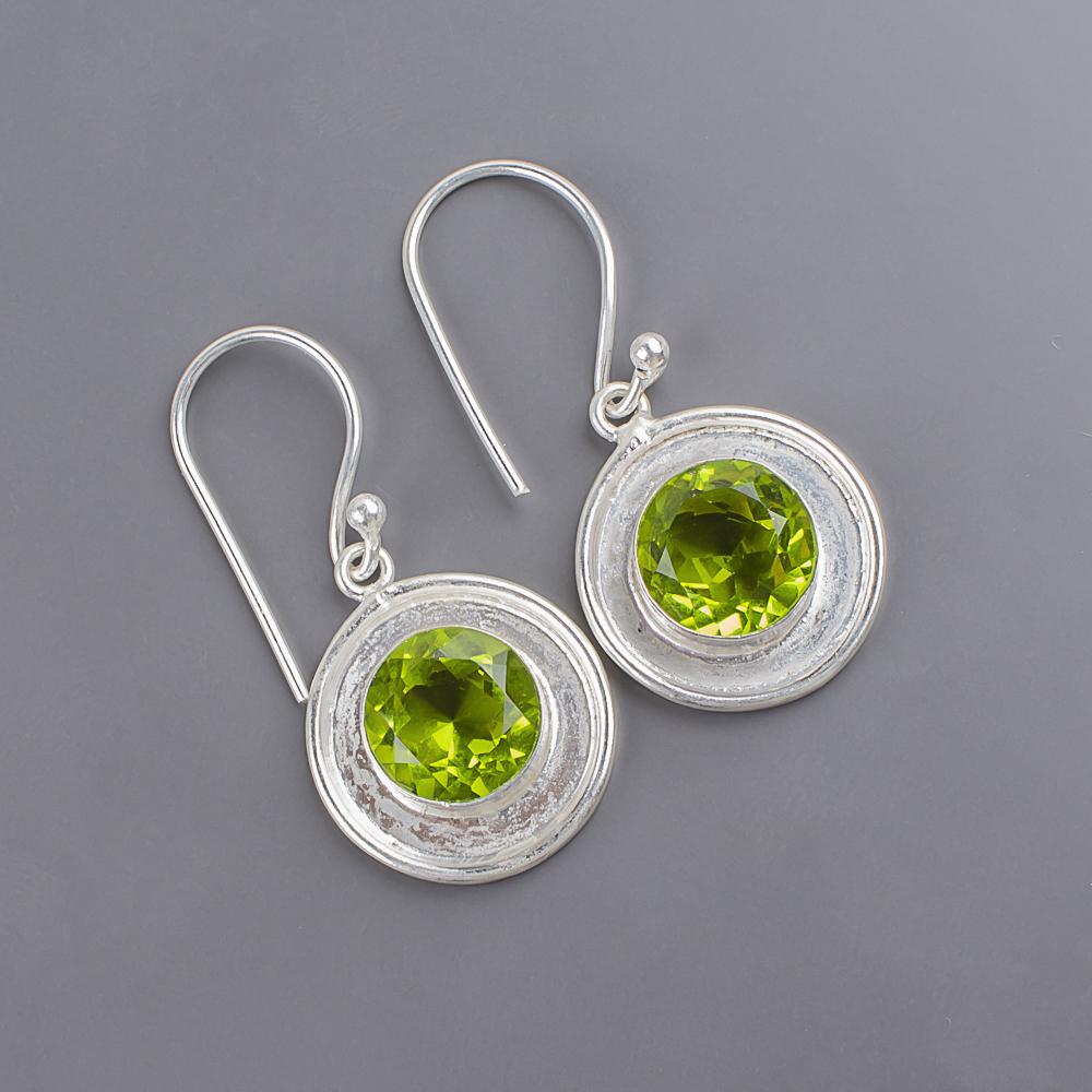 Peridot Gemstone 925 Sterling Silver Handmade Jewelry Drop Earrings 1.40" For Thanksgiving Gift EE-4-3
