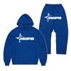 Neues Y2K Hip Hop Street Hoodie Set Sweatshirt Gothic Punk Rock Hose Streetwear