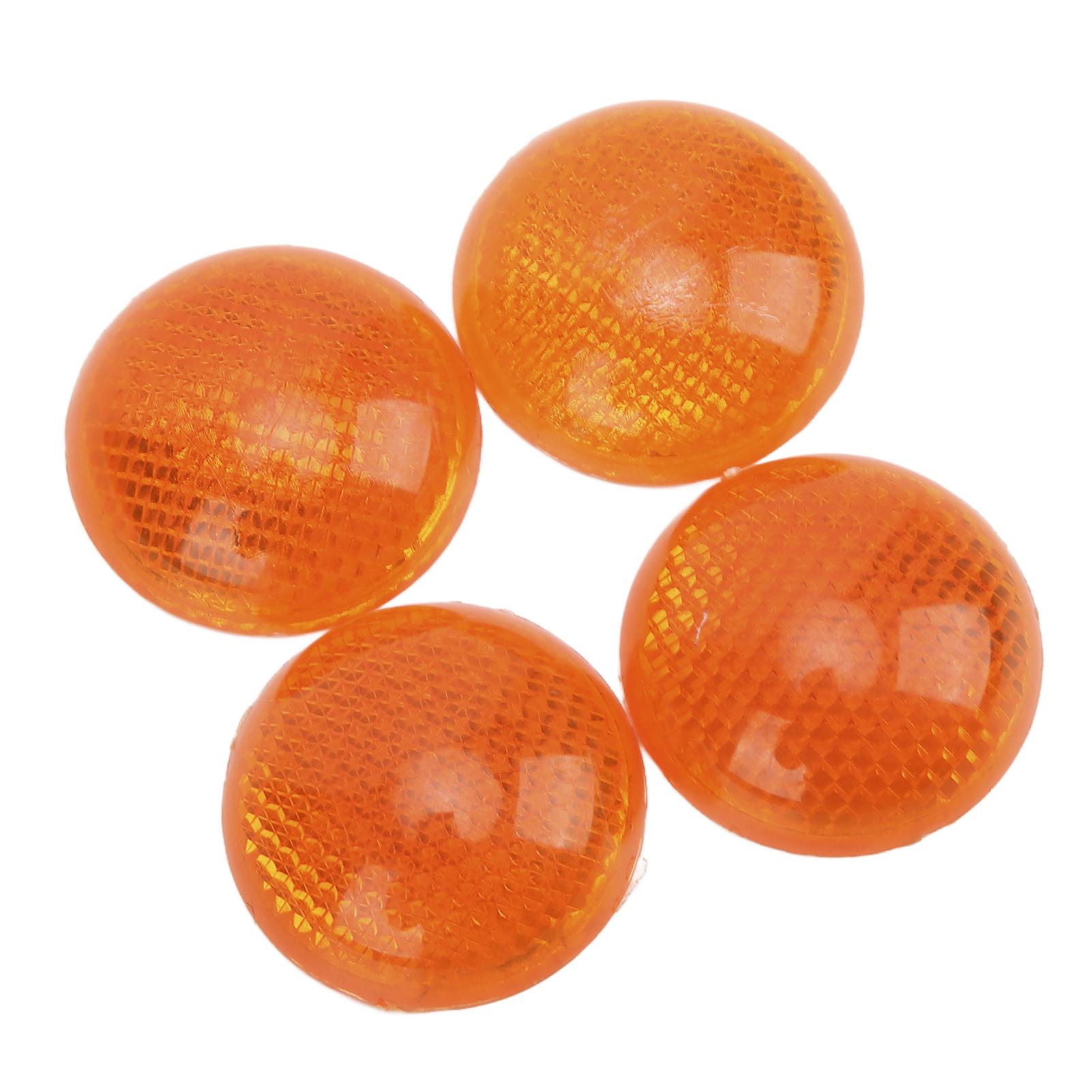 

4шт., набор из 1,65-дюймовых оранжевых круглых светоотражающих наклеек с высокой видимостью, предупреждающих об опасности, для