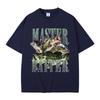 Master Baiter Abborrfiske Fiskare Rolig Meme Grafiska T-shirts Herr Casual Bomull T-shirt Kortärmad Vintage Sommar Pop T-shirts