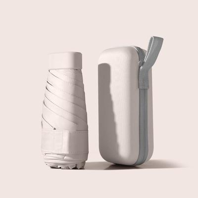 Umbrelă plată 14cm însorită ploioasă 6 spițe mini pliabilă capsulă umbrelă vinil protecție solară șase pliuri umbrelă de buzunar umbrelă de soare pentru doamne umbră