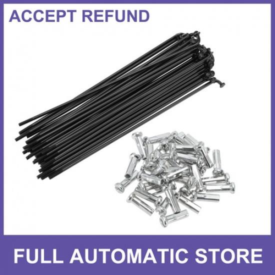 Набор 14G 116мм Длина Велосипедные Спицы Ниппель Углеродистая Сталь Черный Универсальный