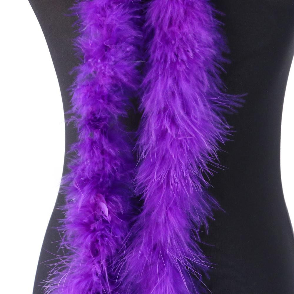 2 Meter Natürliches Truthahnfedern Boa 11g für DIY Bastel Schal Tuch Dekoration Flauschiges Federboa Nähen Kostüm Kleid Weihnachtsbaum Dekoration