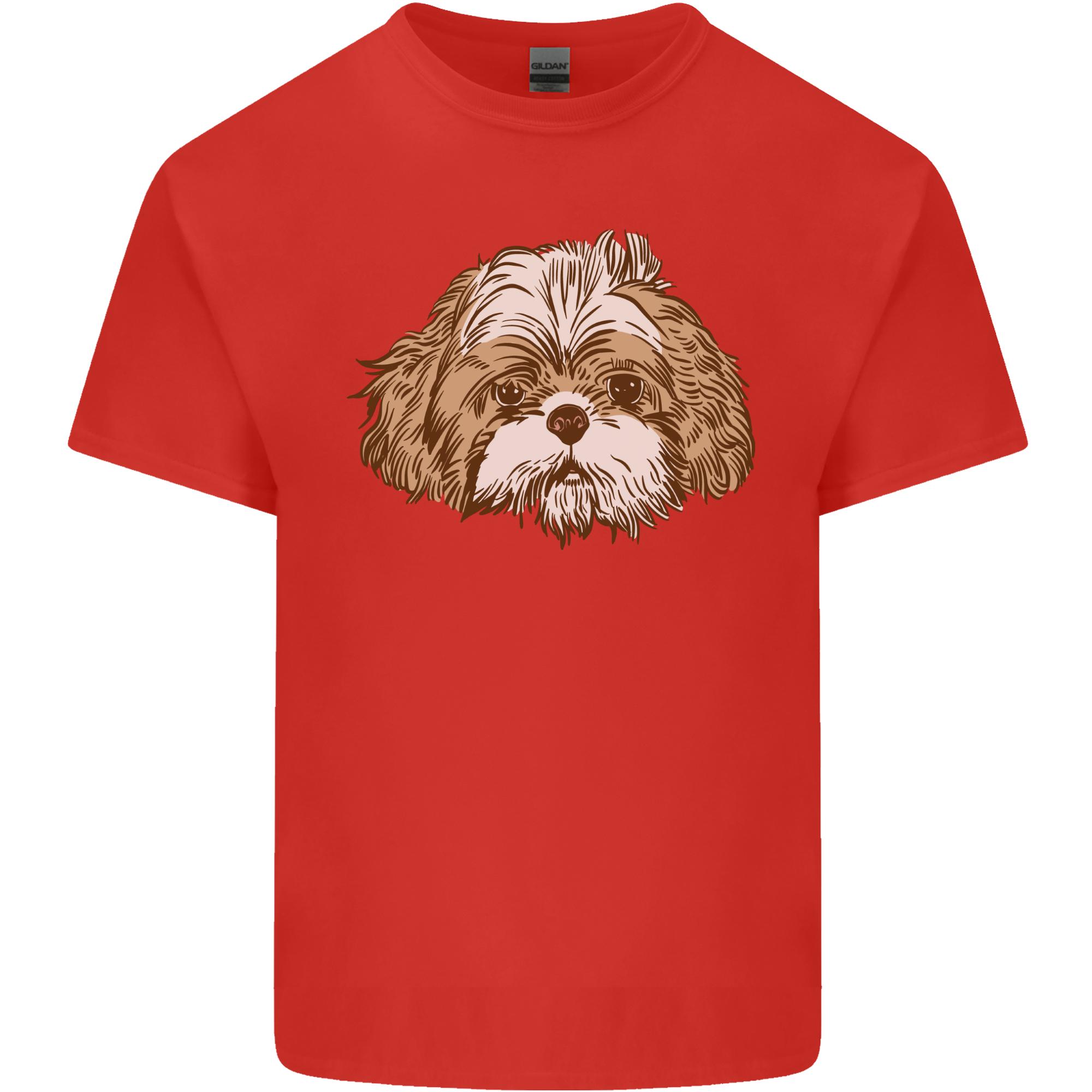 Shih Tzu Dog Head Unisexs Light Cotton TShirt S