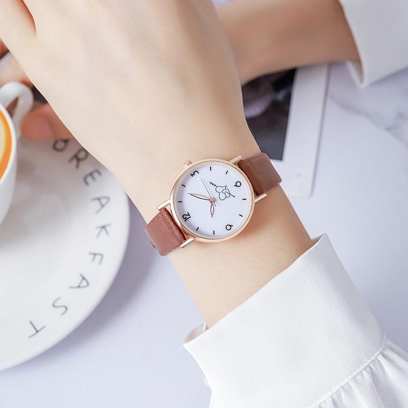 Kolorowy, cukierkowy, świeży damski zegarek kwarcowy Jedna strzałka w sercu Osobowość Damski zegarek na pasku