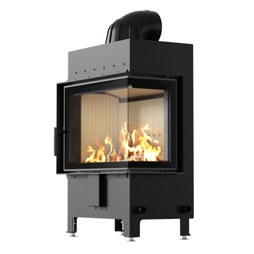 Steel Fireplace KRATKI LUCY Right 12 kW Ø 200
