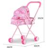 Meruchan Doll Stroller Toy Lightweight Compact Storage for Kids Doll Playtime (Painted Pattern)