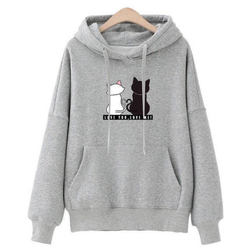 Factory direct sales hooded fleece sweater women's 2019 autumn and winter Korean version loose women's tops versatile trend students
