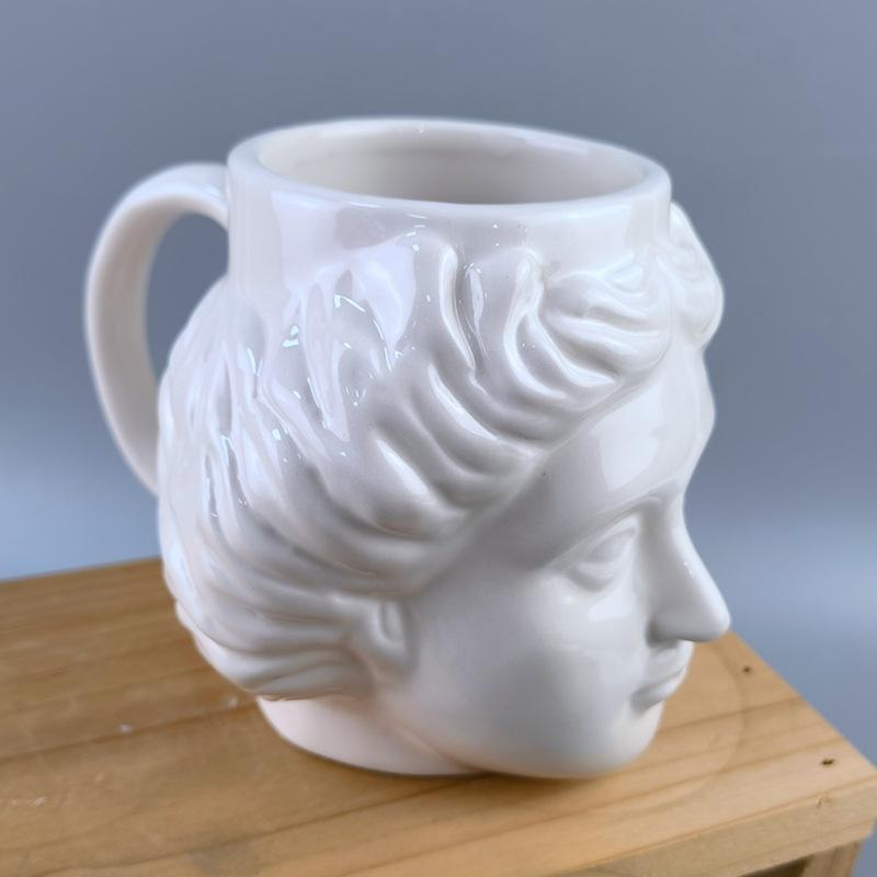 Character David Head Mug Venus Goddess Beer Mug Roman King Statue Ceramic Water Cup