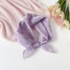 Fresh and Sweet Polka Dot Small Square Scarf Women's Organza Silk Scarf Korean Version Versatile Age-reducing Scarf Headband Headscarf Decoration