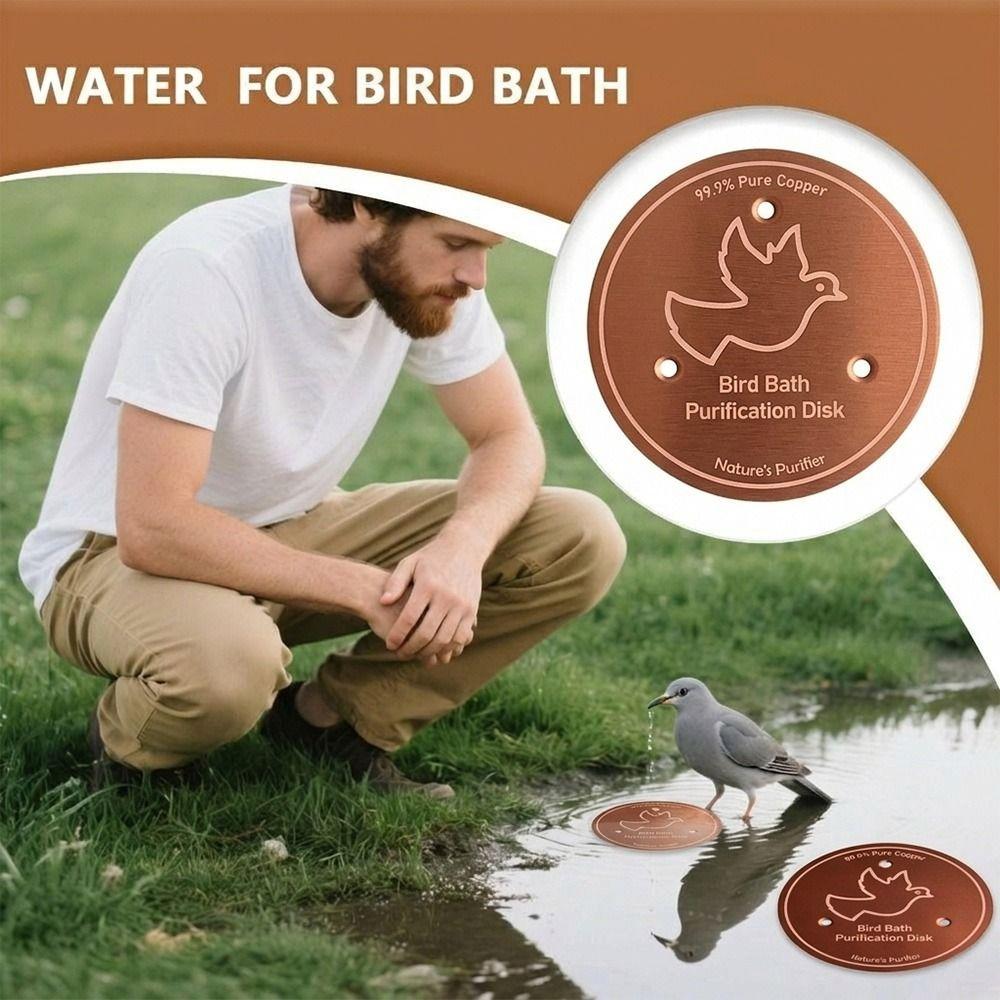 Copper Bird Bath Purification Disk 10cm Feeder Tray New Bird Bath Water Fountain  Outdoor