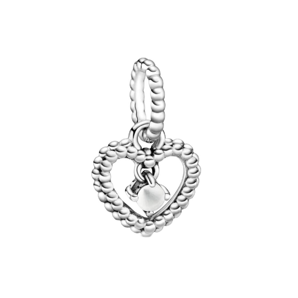 Neuer Kupfer Dezember Vogelnest Herz Anhänger mit buntem Zirkonia Anhänger Charm Perle Armband DIY Feinschmuck Zubehör