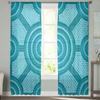 Round Blue Dark Dense Modern Printed Tulle Curtains for Bedroom Balcony Window Decor Creative Fashion Home Sheer