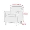 Armchair Cover Jacquard Plaid Fabric Armrest Single Sofa Cover Single Backrest Leisure Chair Cover For Home Livingroom Furniture