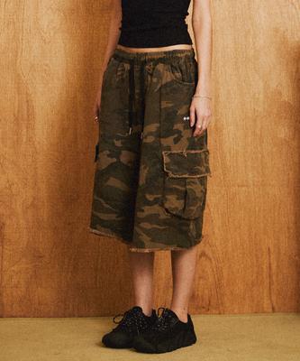 TONSIL Vintage Camo Lange Bermuda-Hose